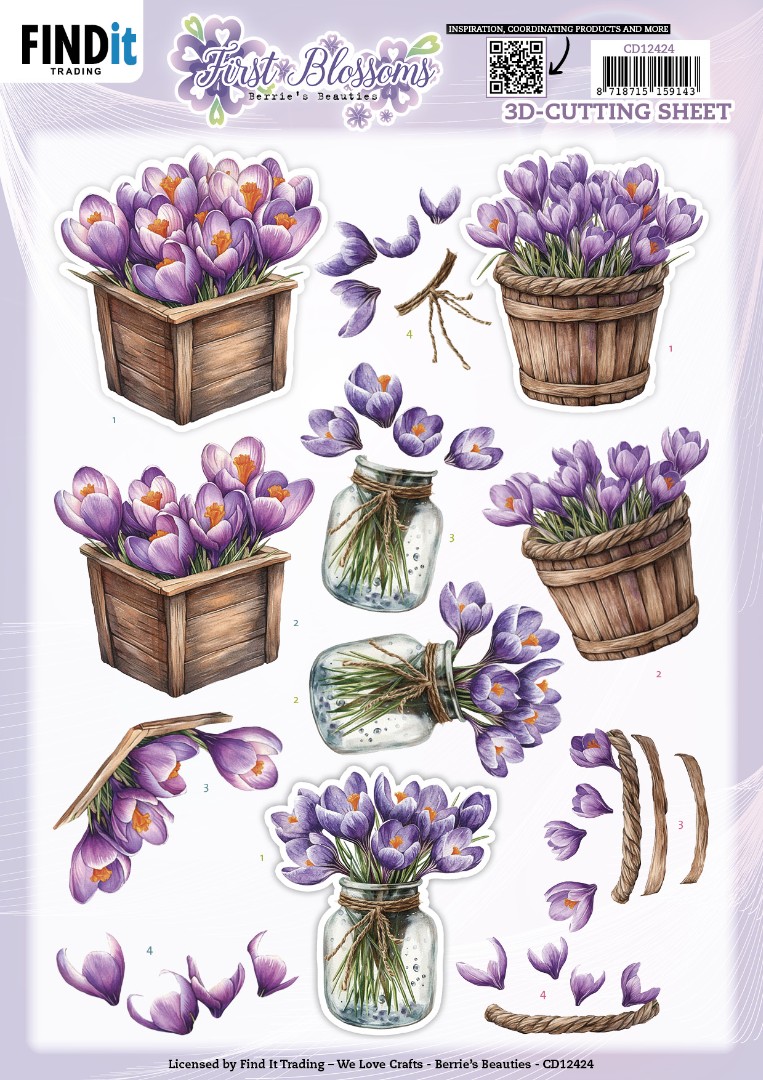 3D Cutting Sheet - Berries Beauties - First Blossoms - Crocus Charm 3D Cutting Sheet - Berries Beauties - First Blossoms - Crocus Charm
