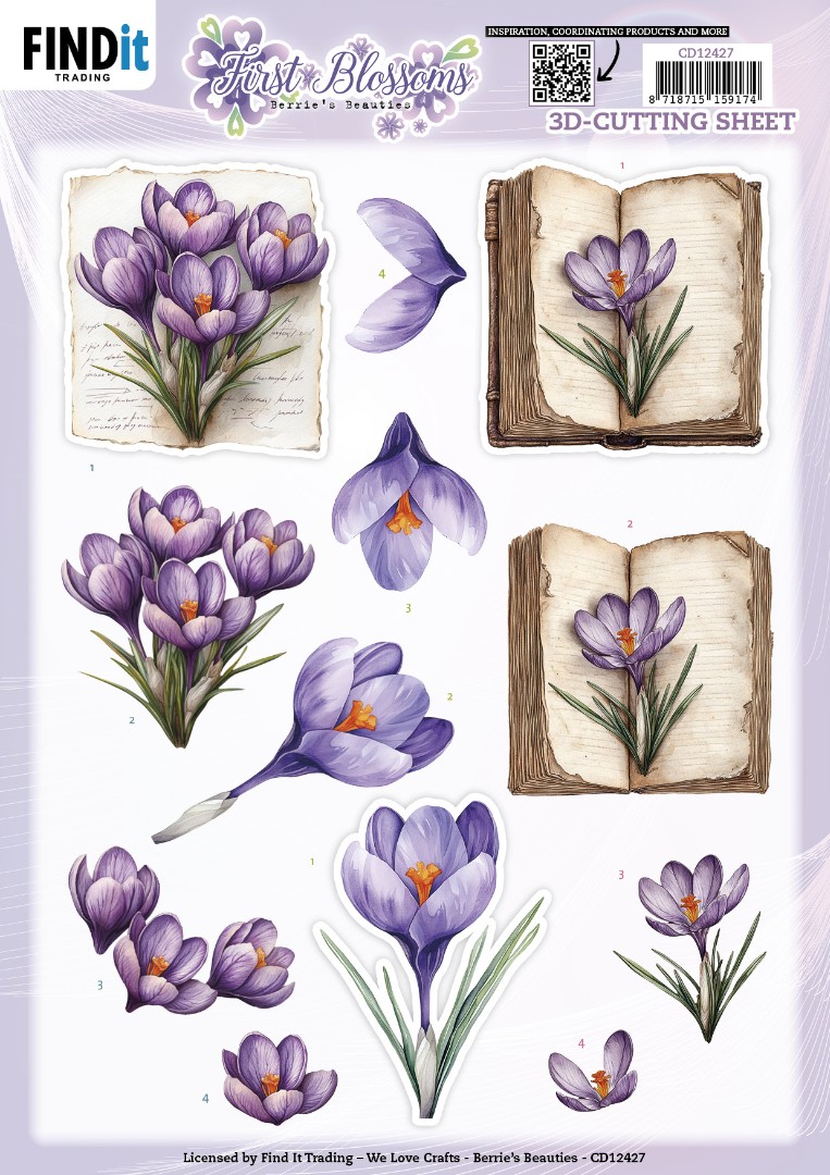 3D Cutting Sheet - Berries Beauties - First Blossoms - Blooming Tales 3D Cutting Sheet - Berries Beauties - First Blossoms - Blooming Tales