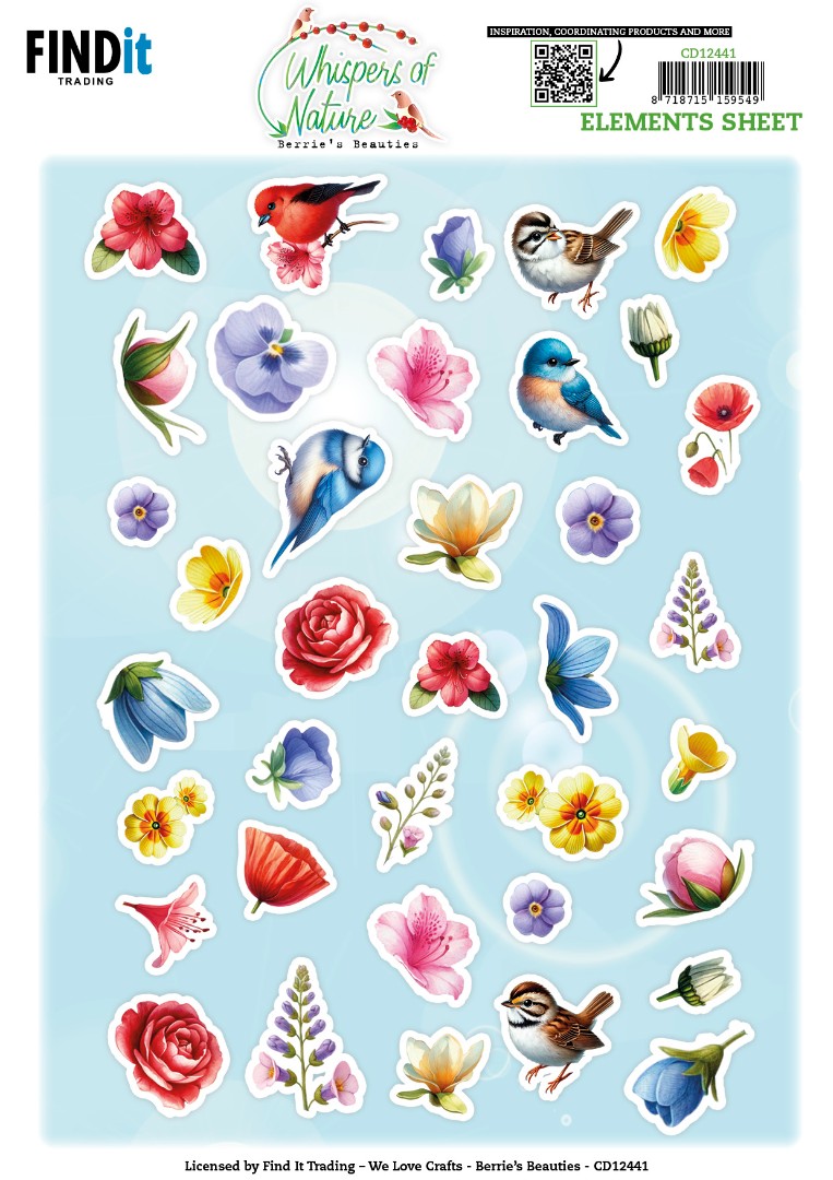 Cutting Sheet - Berries Beauties - Whispers of Nature - Small Elements Cutting Sheet - Berries Beauties - Whispers of Nature - Small Elements