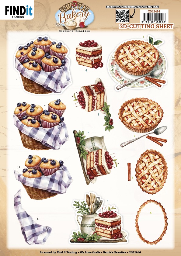 3D Cutting Sheet - Berries Beauties - Homestead Bakery - Bake Bites 3D Cutting Sheet - Berries Beauties - Homestead Bakery - Bake Bites