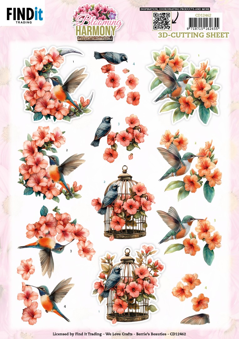 3D Cutting Sheet - Berries Beauties - Blooming Harmony - Serenade 3D Cutting Sheet - Berries Beauties - Blooming Harmony - Serenade