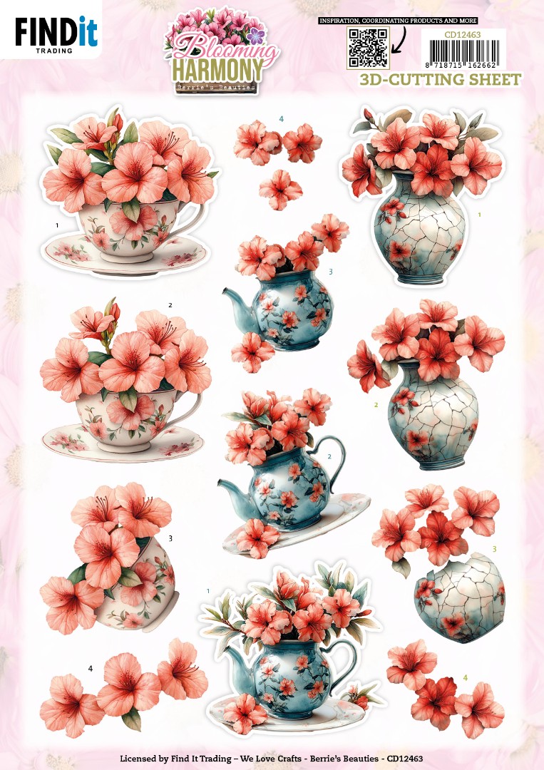 3D Cutting Sheet - Berries Beauties - Blooming Harmony - Elegance 3D Cutting Sheet - Berries Beauties - Blooming Harmony - Elegance