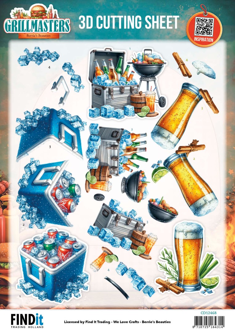 3D Cutting Sheet - Berries Beauties - Grillmasters - BBQ & Brews 3D Cutting Sheet - Berries Beauties - Grillmasters - BBQ & Brews