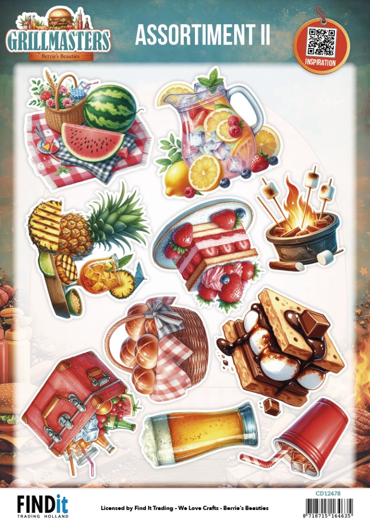 3D Cutting Sheet - Berries Beauties - Grillmasters - Assorti 2 3D Cutting Sheet - Berries Beauties - Grillmasters - Assorti 2