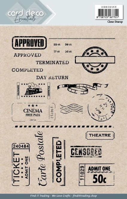 Card Deco Essentials - Clear Stamps - A5 Tickets