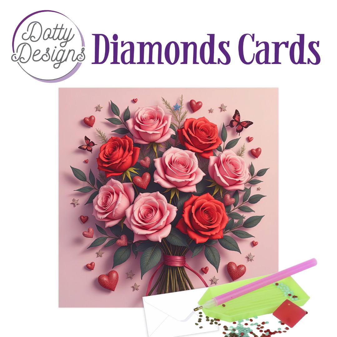 Doty Designs Diamond Cards - Forever Love Rose Bouquet Doty Designs Diamond Cards - Forever Love Rose Bouquet