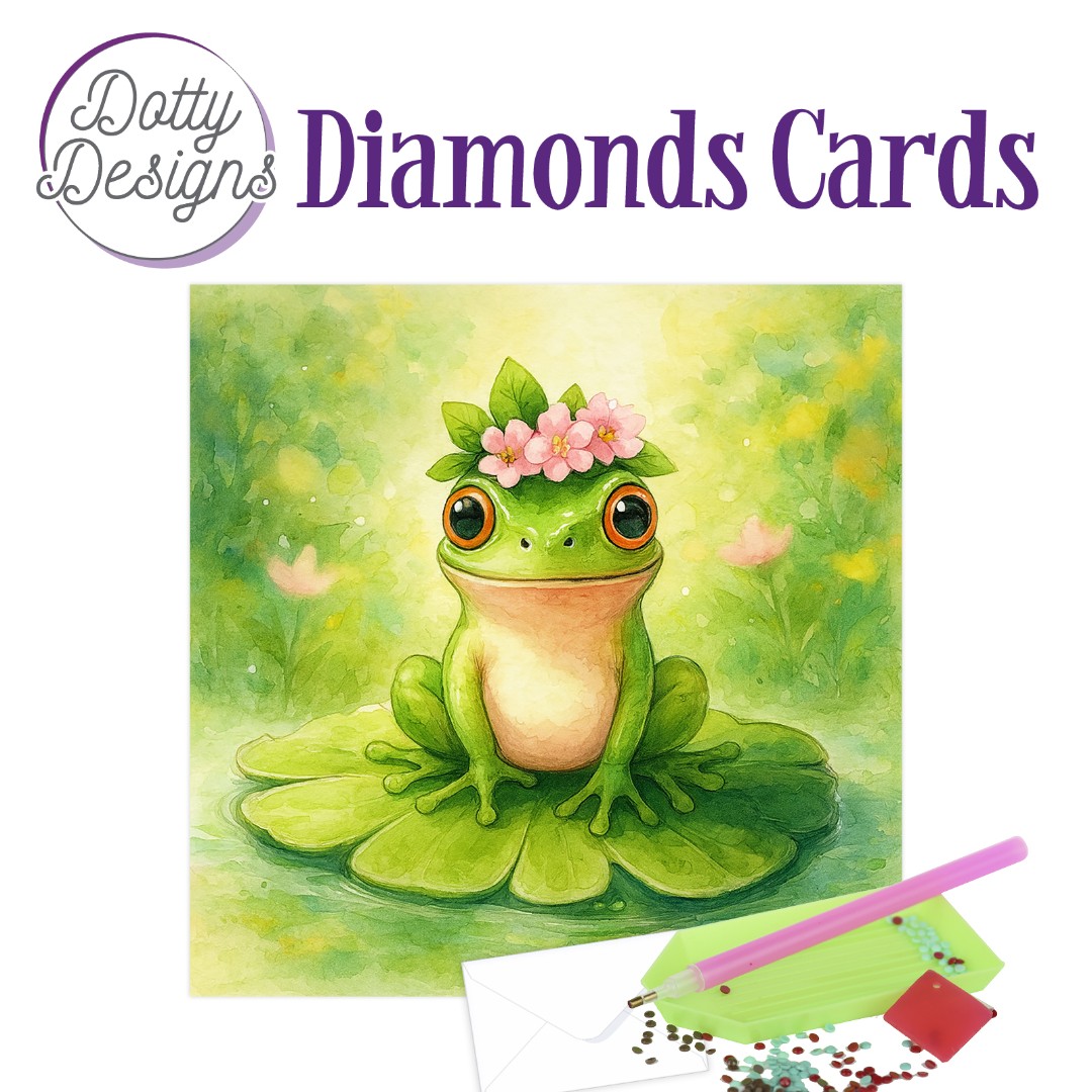 Dotty Designs Diamond Cards - Frog Dotty Designs Diamond Cards - Frog