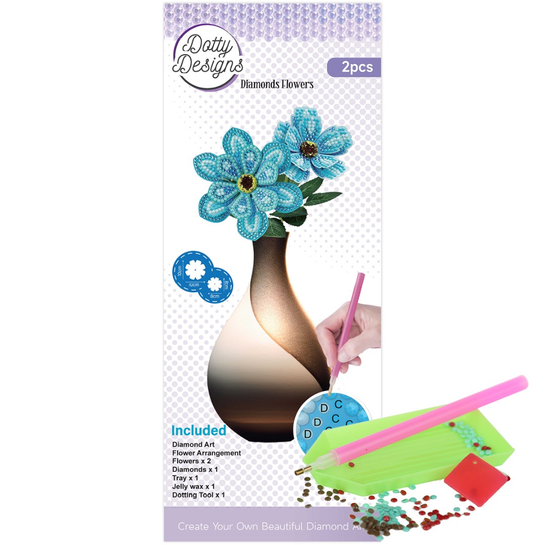 Diamond Flower Set - Blue Gerbera Bouquet Diamond Flower Set - Blue Gerbera Bouquet