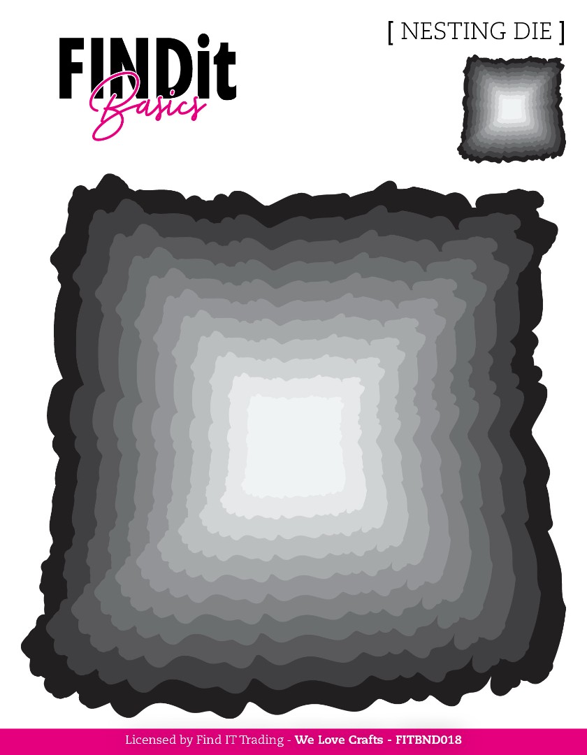 Find It Basics - Nesting Dies - Rough Edge Square Find It Basics - Nesting Dies - Rough Edge Square