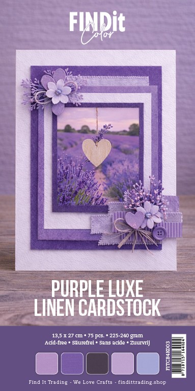 Find It Color - Linen Cardstock Pack 4K - Purple Luxe Pack Find It Color - Linen Cardstock Pack 4K - Purple Luxe Pack