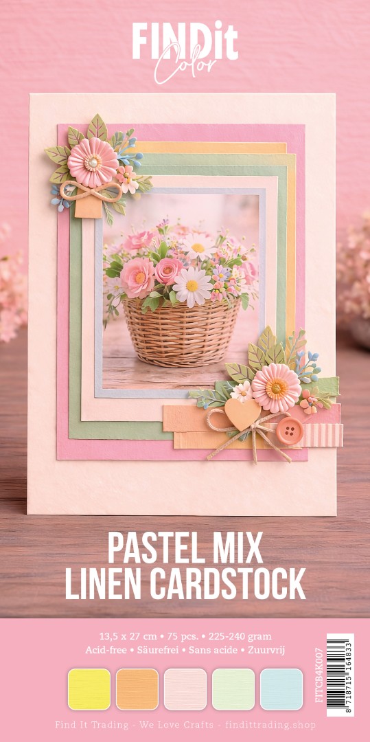 Find It Color - Linen Cardstock Pack 4K - Pastel Mix Pack Find It Color - Linen Cardstock Pack 4K - Pastel Mix Pack