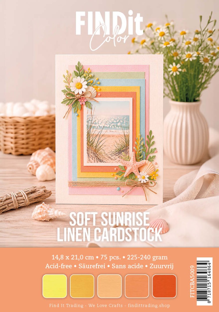 Find It Color - Linen Cardstock Pack A5 - Sunset Warm Pack