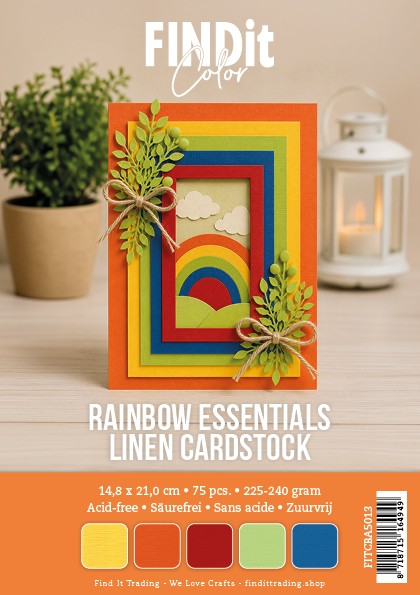 Find It Color - Linen Cardstock Pack A5 - Rainbow Essentials Pack Find It Color - Linen Cardstock Pack A5 - Rainbow Essentials Pack