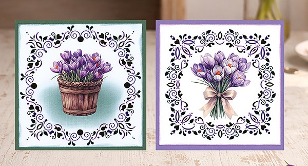 3D Pushout Sheet - Berries Beauties - First Blossoms - Crocus Charm