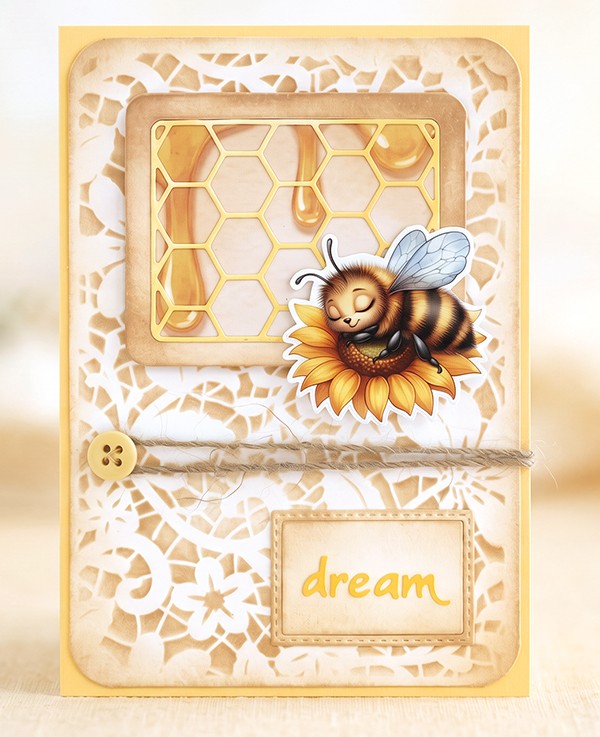 3D Pushout Sheet - Berries Beauties - Sweet Honey Bees - Golden Garden