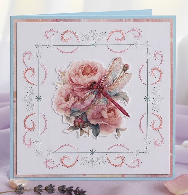 Linen Cardstock Pack - Berries Beauties - Dragonflies - A4