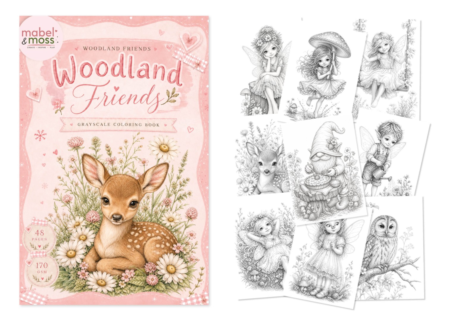 Mabel & Moss - Woodland Friends - Coloring Book