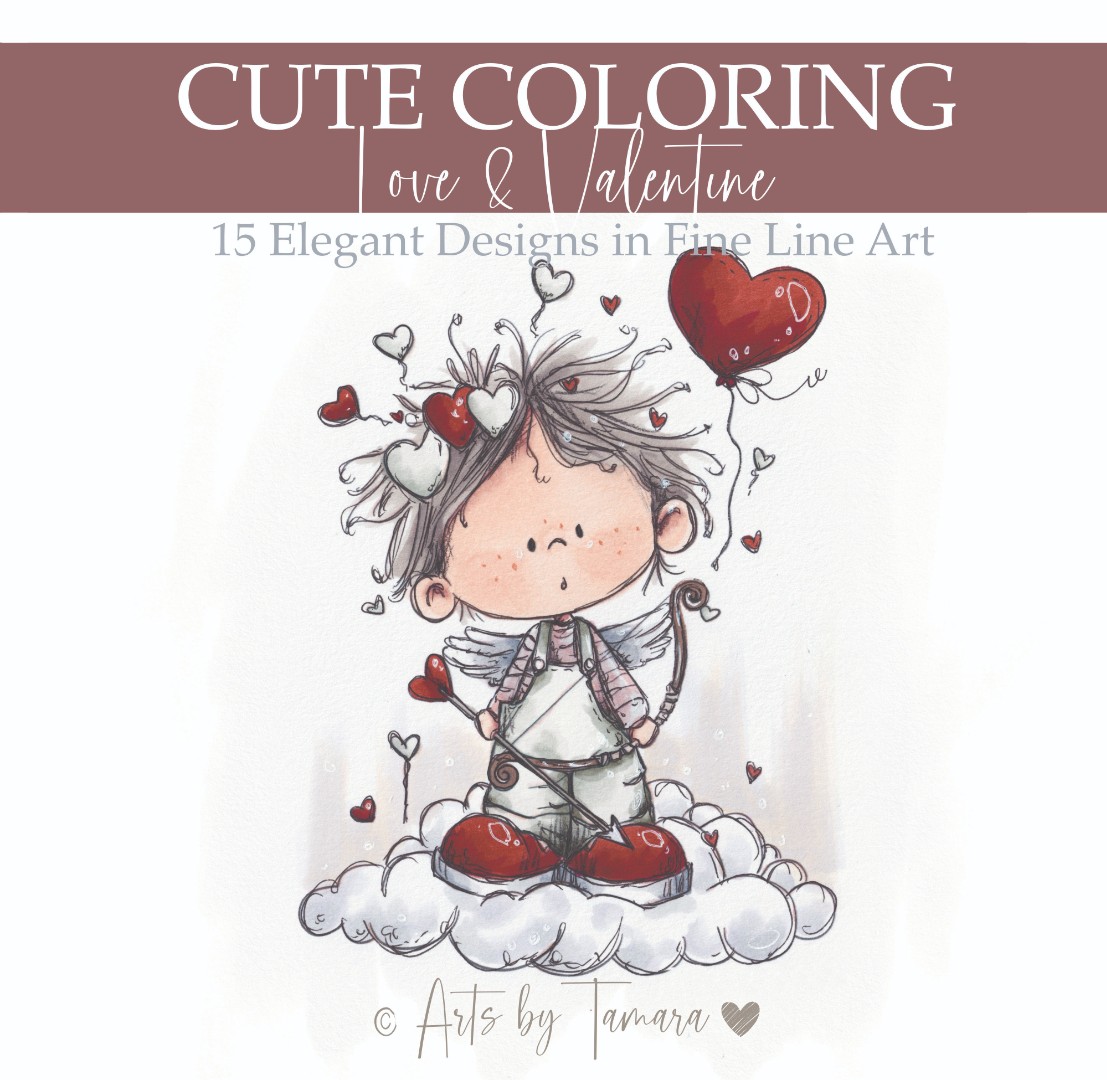 Arts by Tamara - Cute Coloring - Love and  Valentine