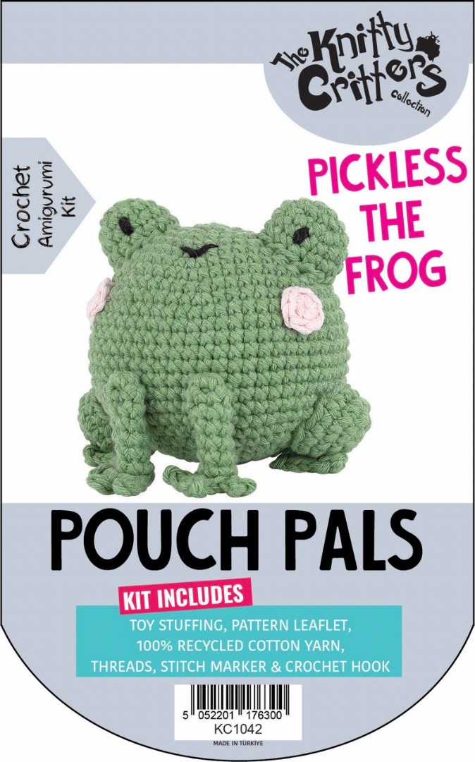 Knitty Critters Pouch Pals - Pickles The Frog