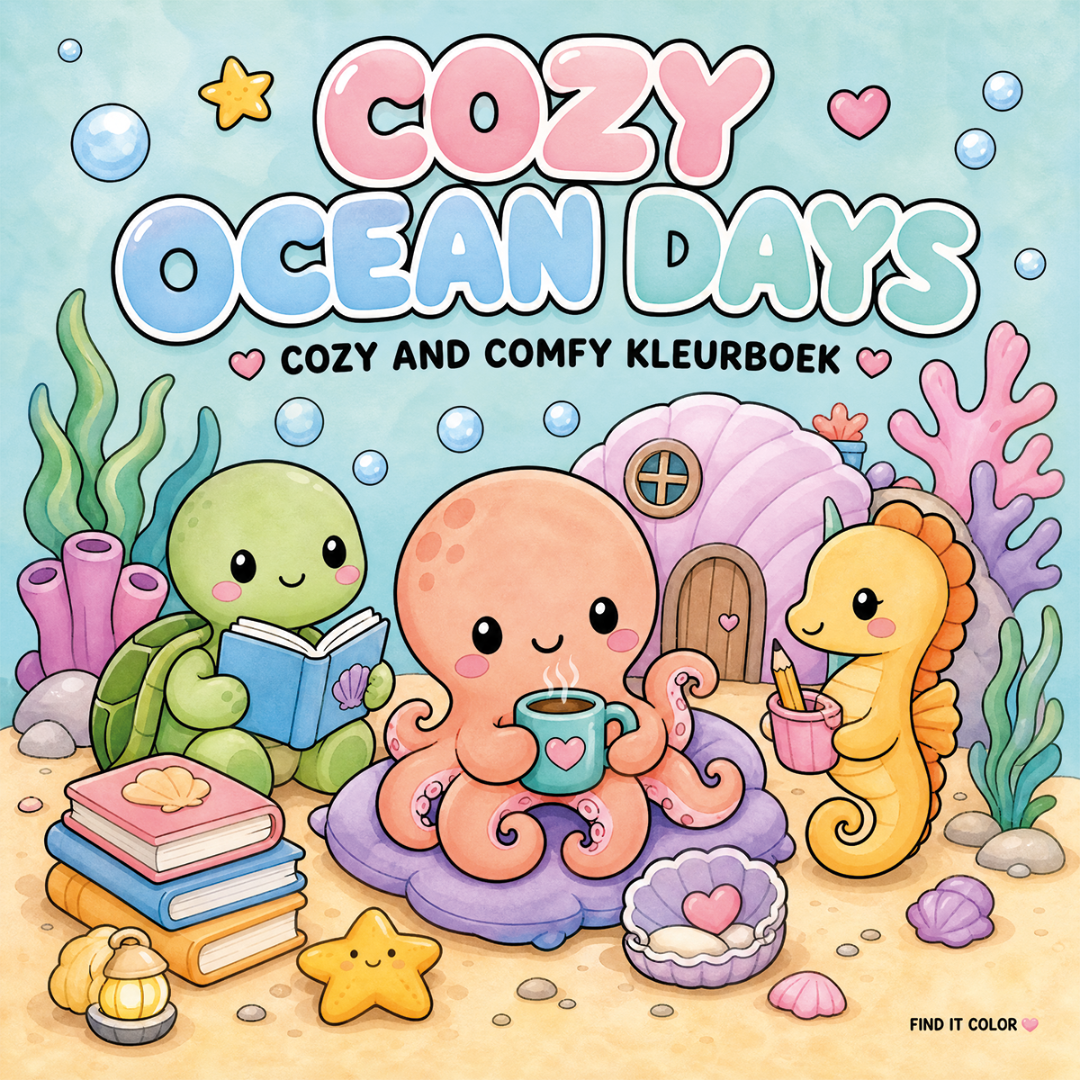 Findit Color - Coloring Book - Cozy Ocean Days