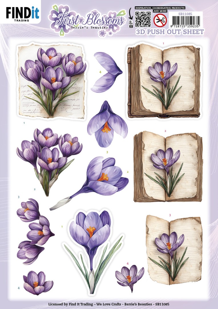 3D Pushout Sheet - Berries Beauties - First Blossoms - Blooming Tales 3D Pushout Sheet - Berries Beauties - First Blossoms - Blooming Tales
