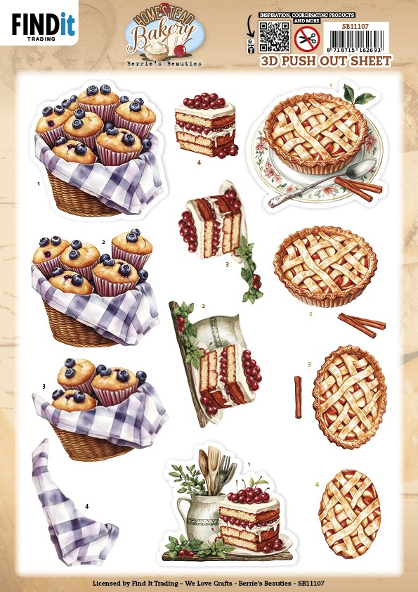 3D Pushout Sheet - Berries Beauties - Homestead Bakery - Bake Bites 3D Pushout Sheet - Berries Beauties - Homestead Bakery - Bake Bites