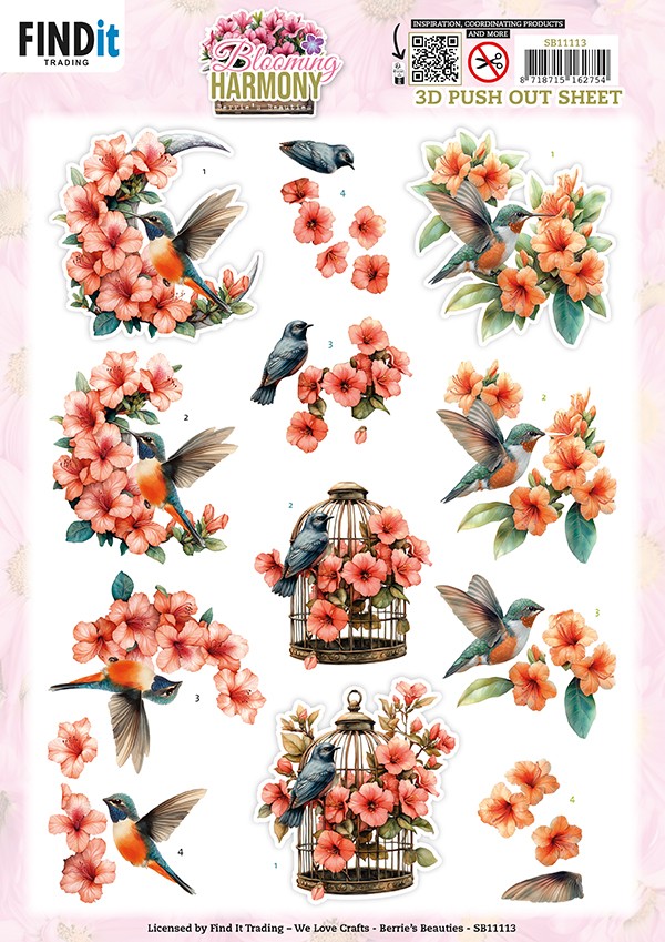 3D Pushout Sheet - Berries Beauties - Blooming Harmony - Blooming Serenade 3D Pushout Sheet - Berries Beauties - Blooming Harmony - Blooming Serenade