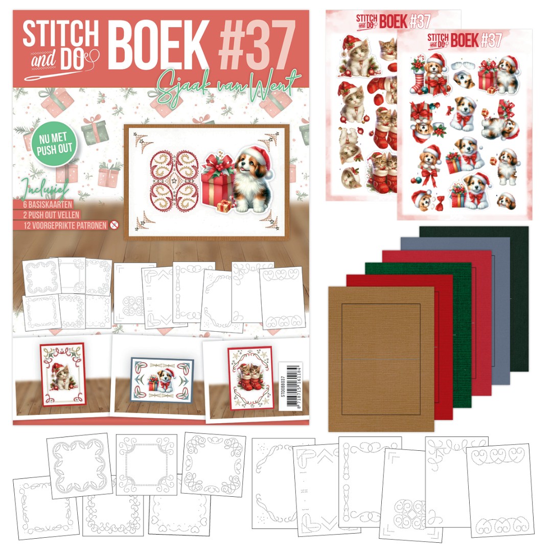 Stitch & Do boek A6 - 37 - Warm Christmas Paws