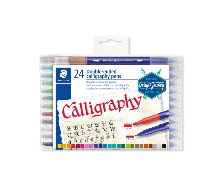 Calligraphy pen, duo punt - set 24 st Calligraphy pen, duo punt - set 24 st