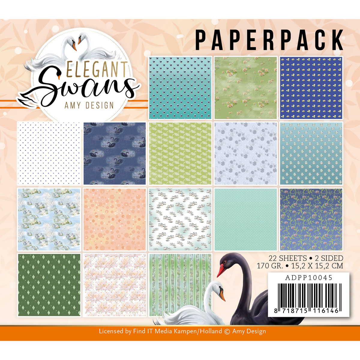 Paperpack - Amy Design - Elegant Swans Paperpack - Amy Design - Elegant Swans