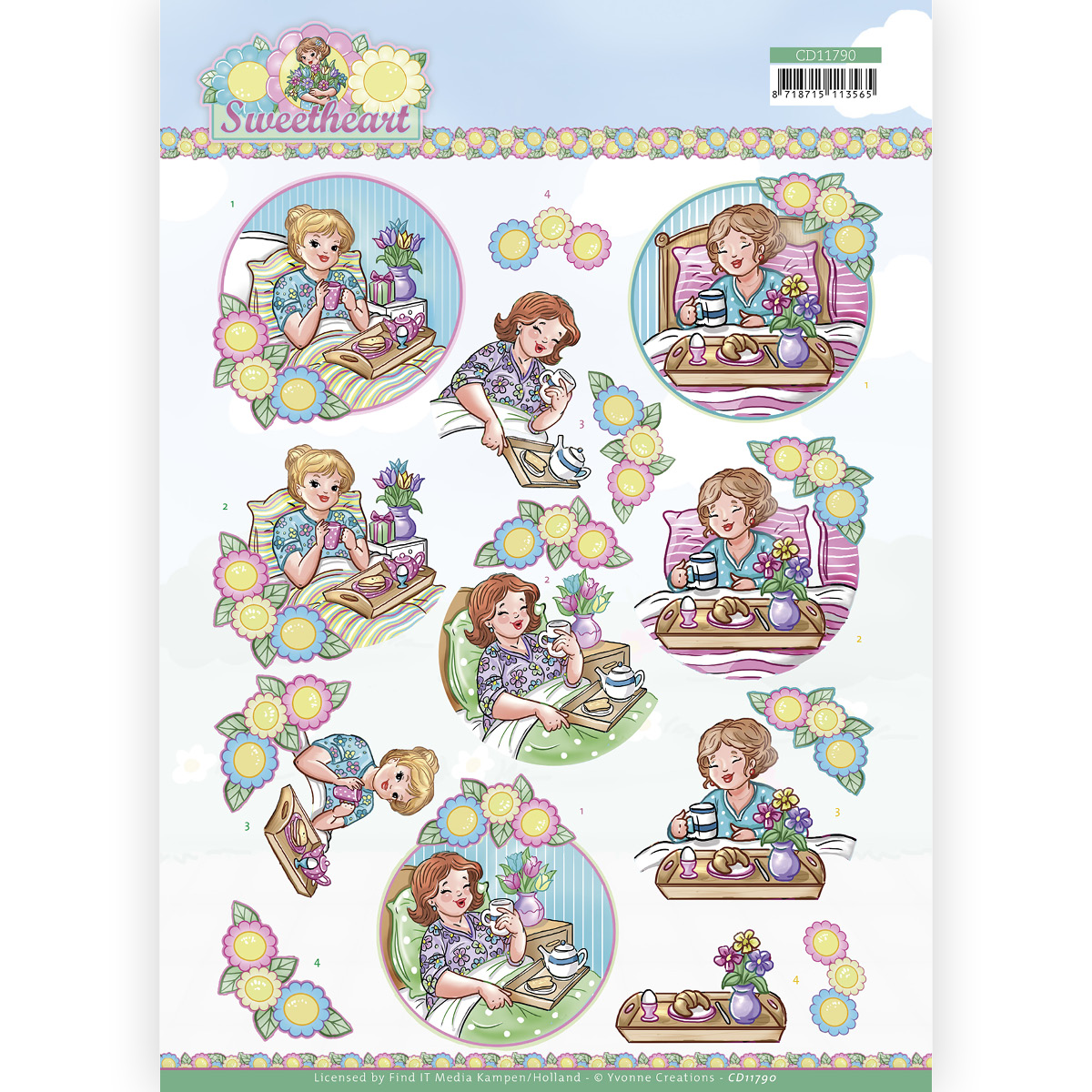 3D Cutting Sheet - Yvonne Creations - Bubbly Girls - Sweetheart - Breakfast 3D Cutting Sheet - Yvonne Creations - Bubbly Girls - Sweetheart - Breakfast