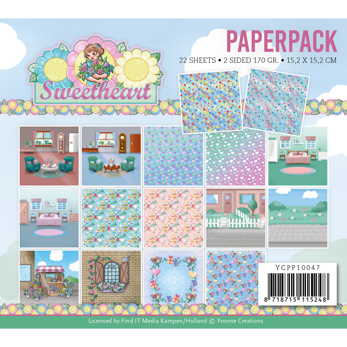 Paperpack - Yvonne Creations - Bubbly Girls - Sweetheart Paperpack - Yvonne Creations - Bubbly Girls - Sweetheart