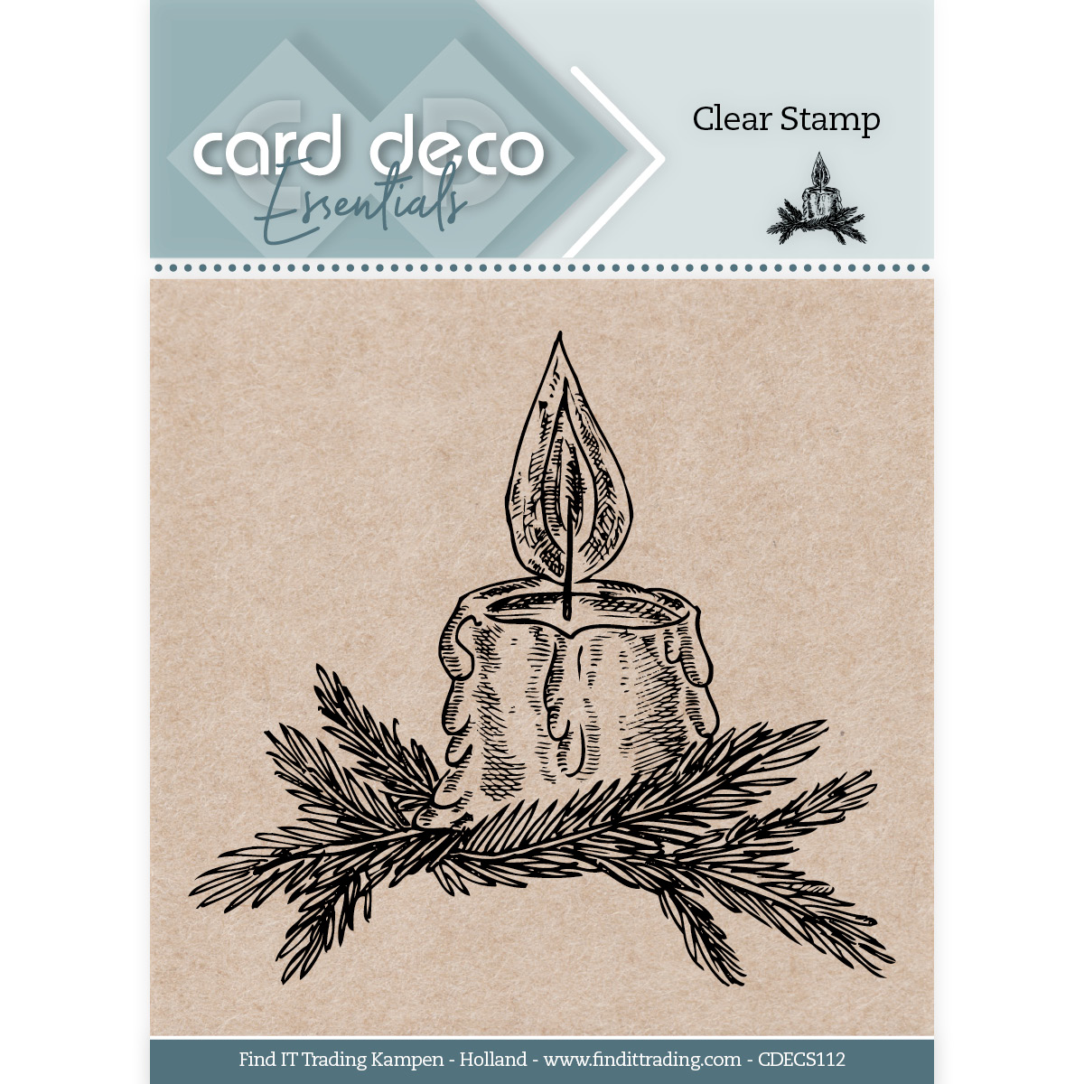 Card Deco Essentials Clear Stamps - Christmas Candle Card Deco Essentials Clear Stamps - Christmas Candle