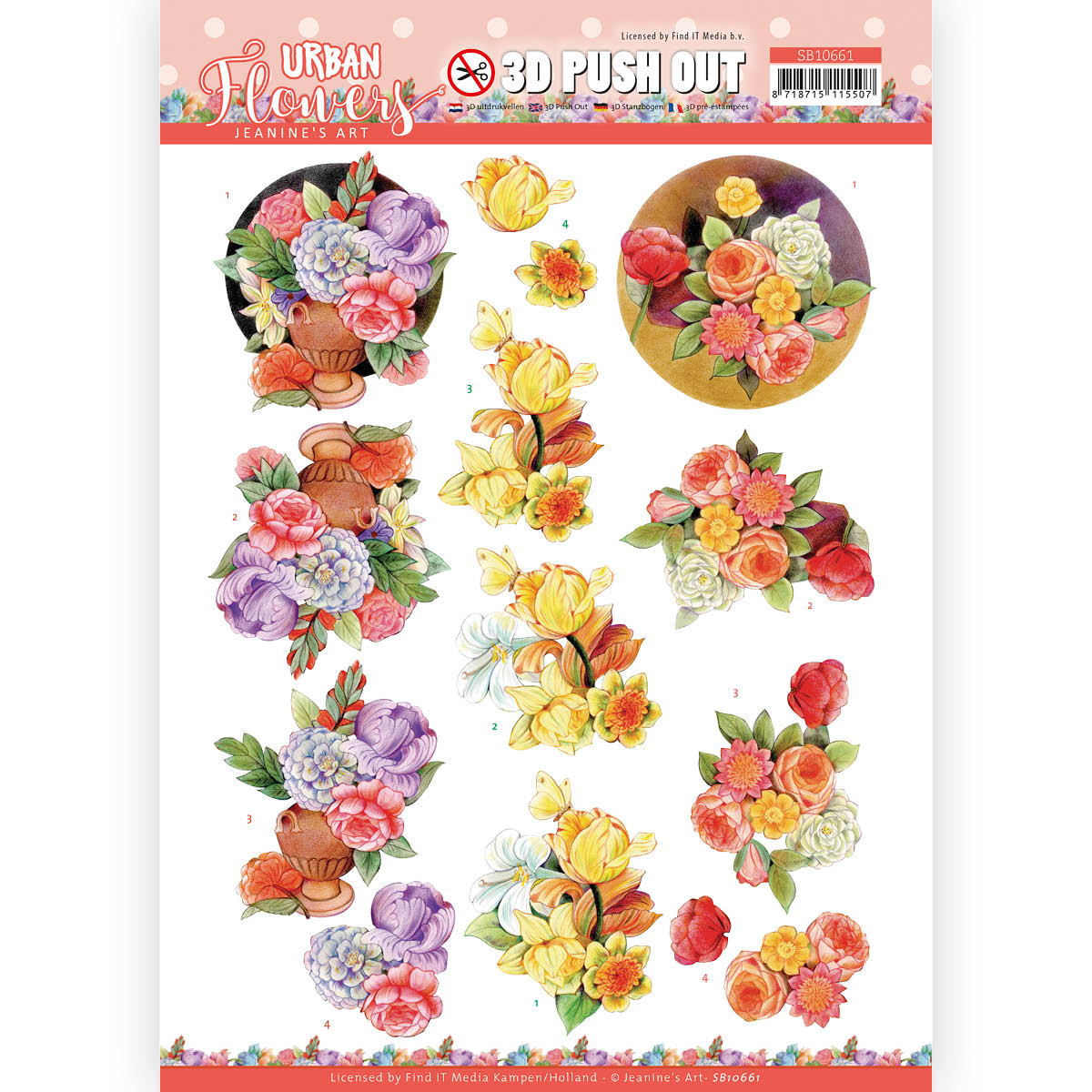 3D Push Out - Jeanine's Art - Urban Flowers - Floral composition 3D Push Out - Jeanine's Art - Urban Flowers - Floral composition