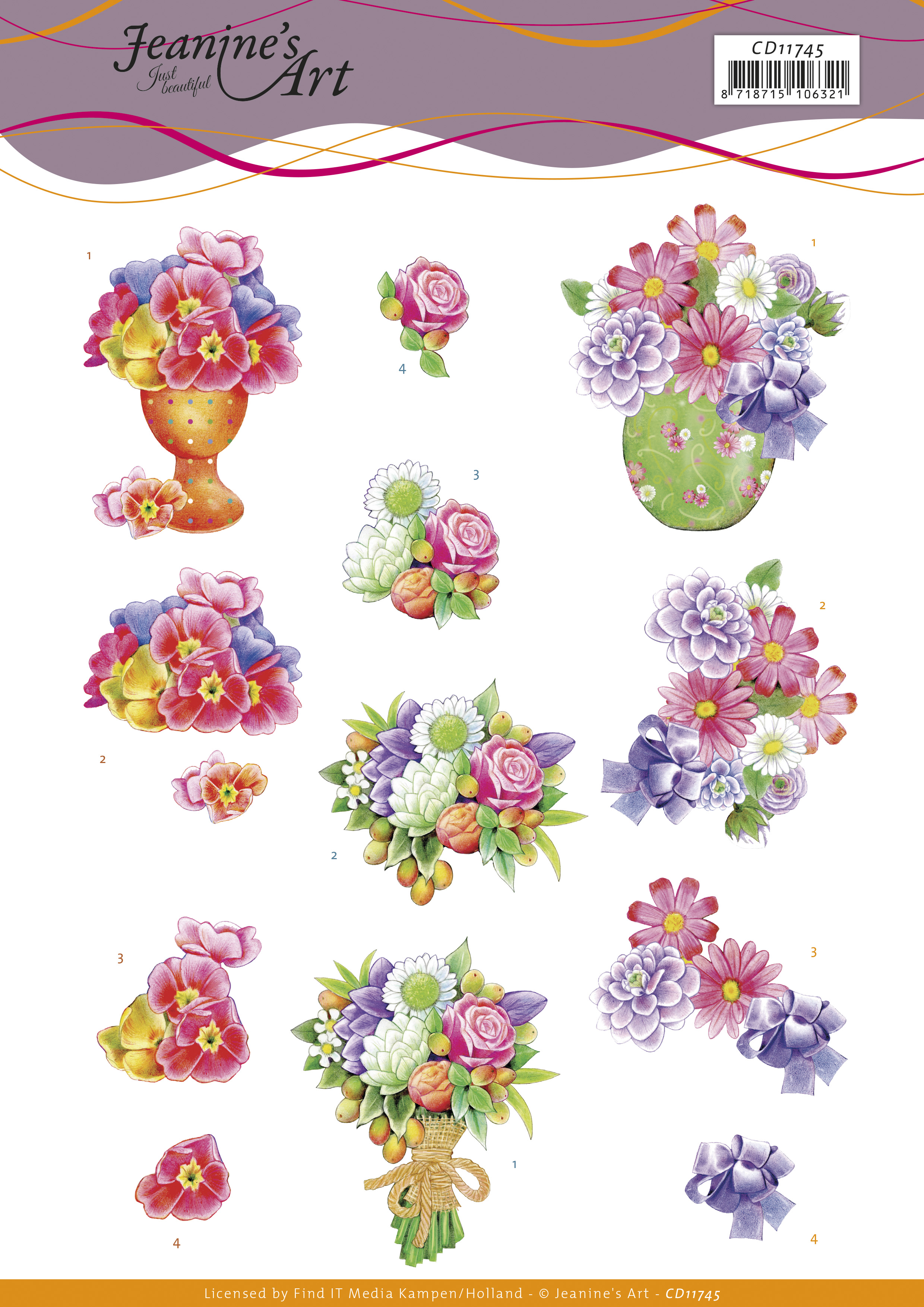 3D Cutting Sheet - Jeanine's Art - Spring Flowers