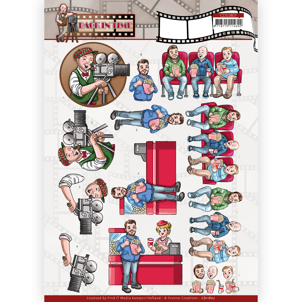 3D Cutting Sheet - Yvonne Creations - Big Guys - Back in Time - Movie 3D Cutting Sheet - Yvonne Creations - Big Guys - Back in Time - Movie