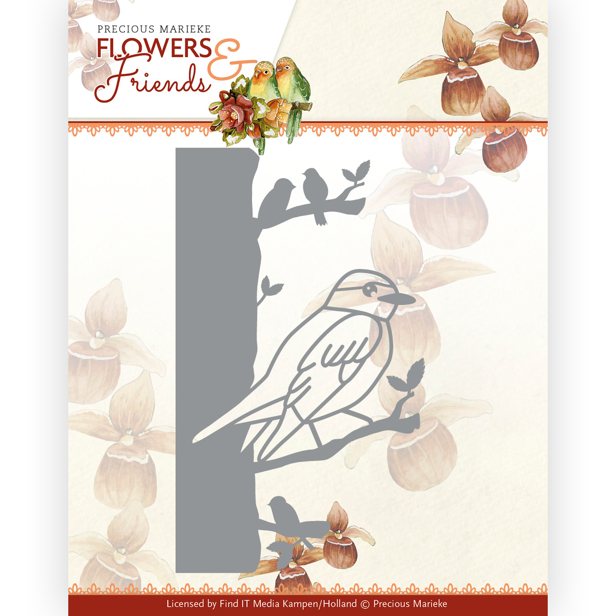 Dies - Precious Marieke - Flowers and Friends - Birds Edge Dies - Precious Marieke - Flowers and Friends - Birds Edge