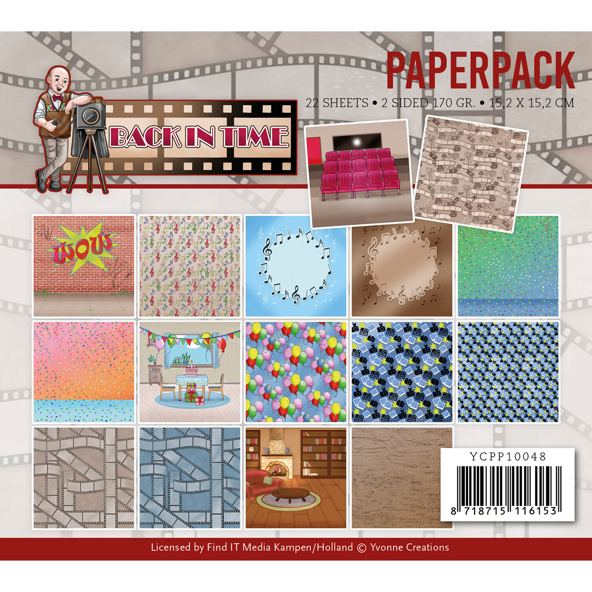 Paperpack - Yvonne Creations - Big Guys - Back in Time Paperpack - Yvonne Creations - Big Guys - Back in Time