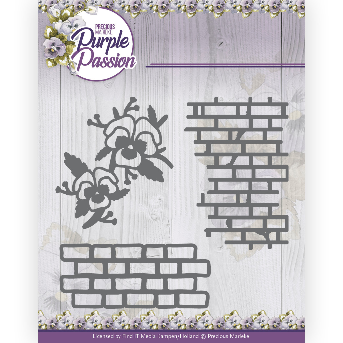 Dies - Precious Marieke - Purple Passion - Wall with Pansies Dies - Precious Marieke - Purple Passion - Wall with Pansies