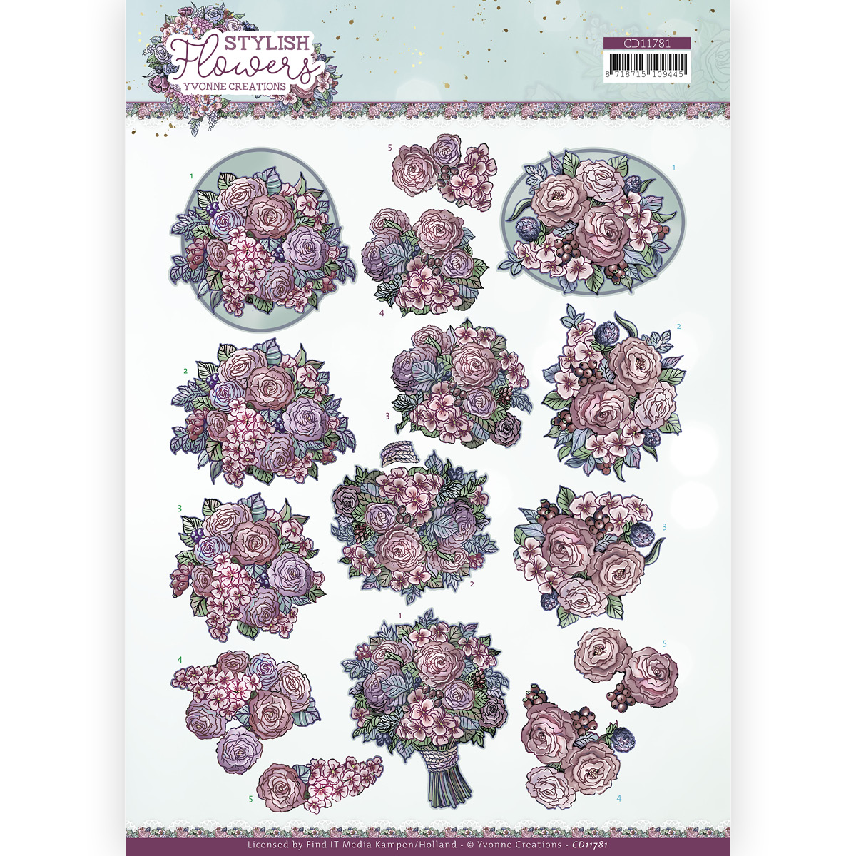 3D Cutting Sheet - Yvonne Creations - Stylish Flowers - Sweet Bouquet 3D Cutting Sheet - Yvonne Creations - Stylish Flowers - Sweet Bouquet