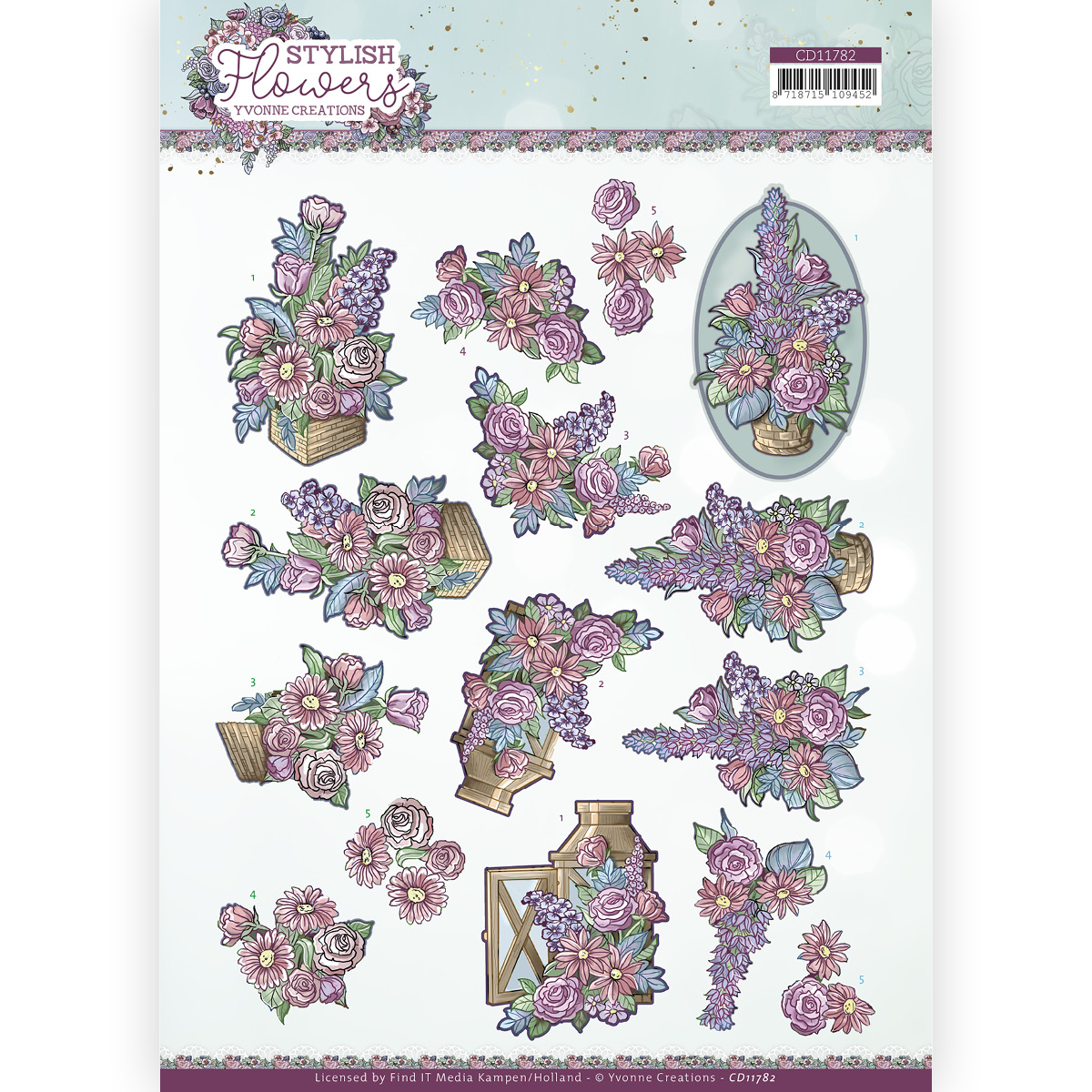 3D Cutting Sheet - Yvonne Creations - Stylish Flowers - Flower Arrangement 3D Cutting Sheet - Yvonne Creations - Stylish Flowers - Flower Arrangement