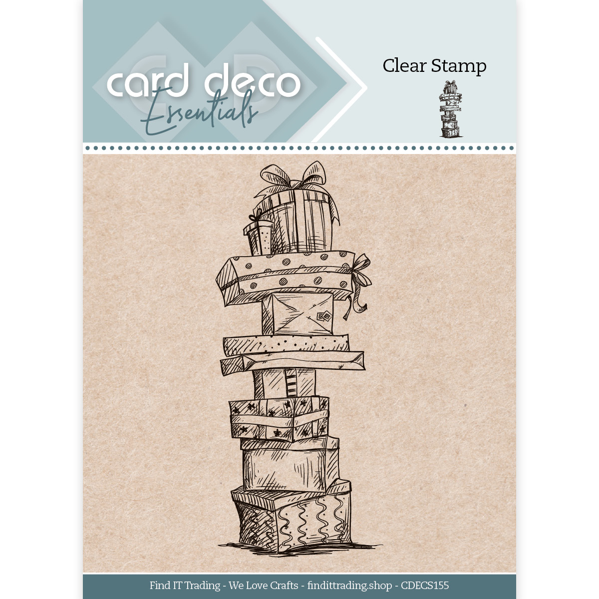 Card Deco Essential - Clear Stamp - Stacked Gifts