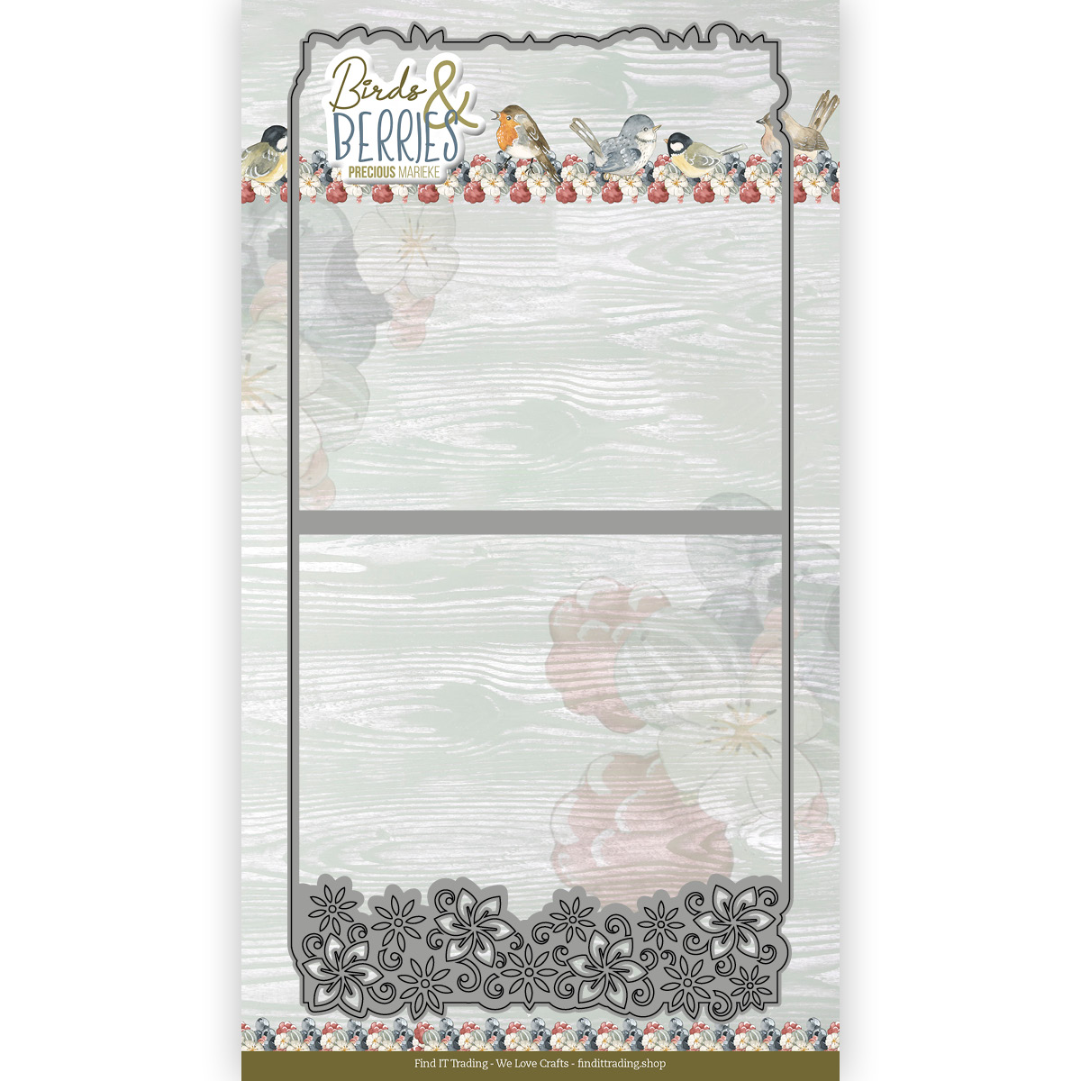 Dies - Precious Marieke - Birds and Berries - Frame Card Flower Border 4K Dies - Precious Marieke - Birds and Berries - Frame Card Flower Border 4K