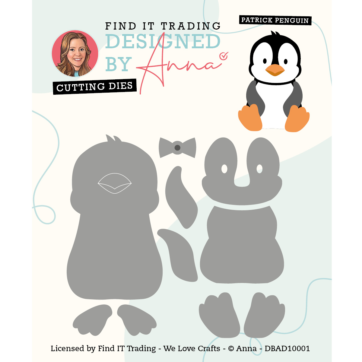 Designed by Anna - Mix and Match Cutting Dies - PATRICK PENGUIN Designed by Anna - Mix and Match Cutting Dies - PATRICK PENGUIN