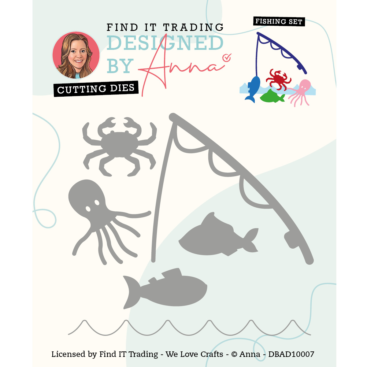 Designed by Anna - Mix and Match Cutting Dies - FISHING SET Designed by Anna - Mix and Match Cutting Dies - FISHING SET