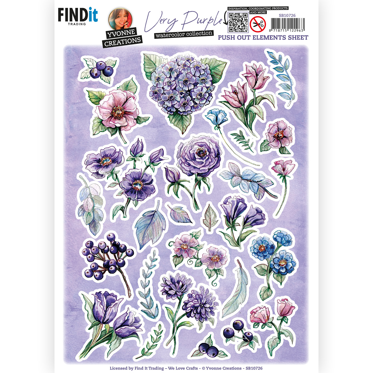 Push Out - Yvonne Creations - Very Purple - Small Elements B Push Out - Yvonne Creations - Very Purple - Small Elements B