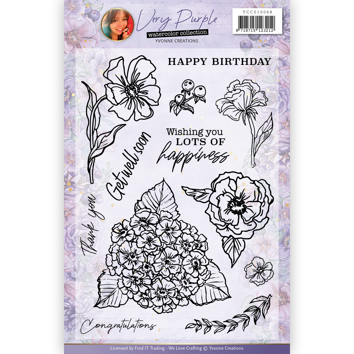 Clear Stamps - Yvonne Creations - Very Purple Clear Stamps - Yvonne Creations - Very Purple