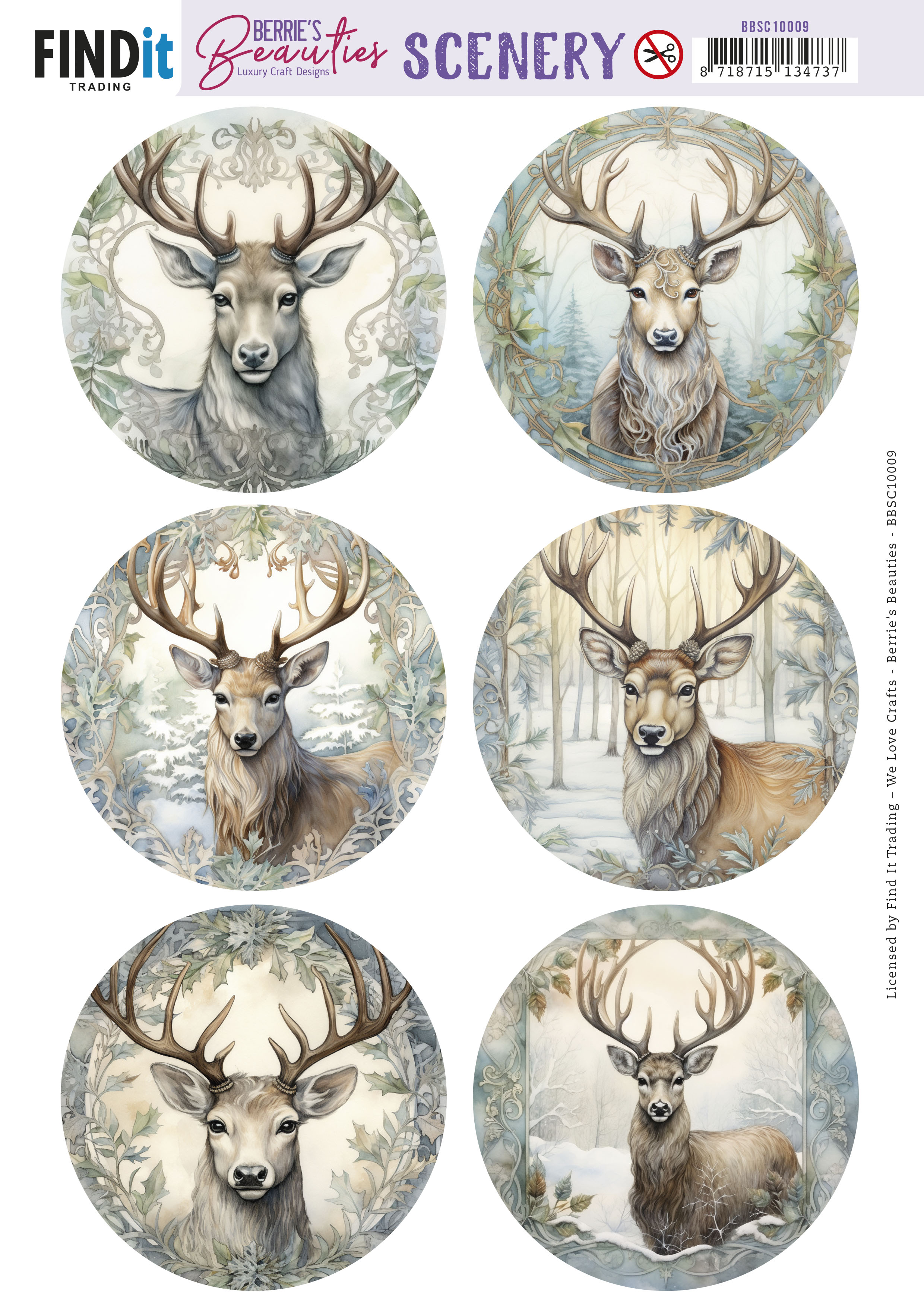Push-Out Scenery - Berries Beauties - Deer Round