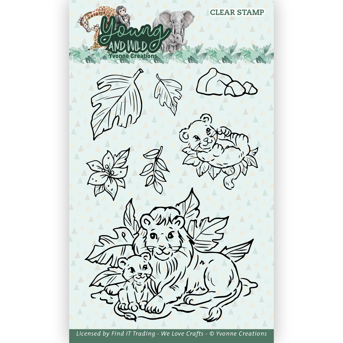 Clear Stamps - Yvonne Creations - Young and Wild - Lion Clear Stamps - Yvonne Creations - Young and Wild - Lion