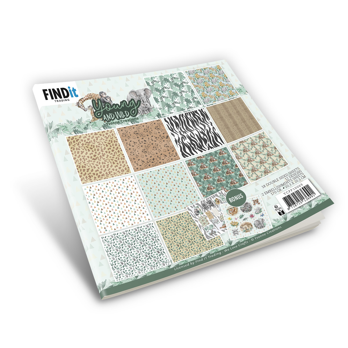 Paperpack - Yvonne Creations - Young and Wild - Design Paperpack - Yvonne Creations - Young and Wild - Design